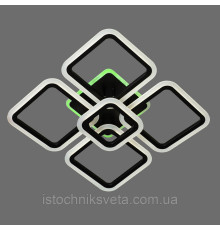 Светодиодная люстра с RGB подсветкой и пультом управления на 102+28 Вт SY-5330-4+1 BK+RGB
