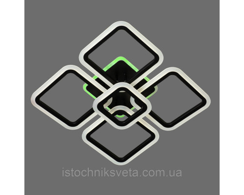 Светодиодная люстра с RGB подсветкой и пультом управления на 102+28 Вт SY-5330-4+1 BK+RGB