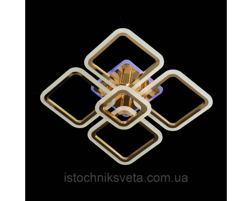 Светодиодная люстра с RGB подсветкой на пульте управления на 102+28 Вт SY-5330-4+1 FG+RGB