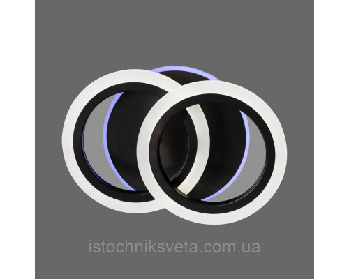 Светодиодная люстра с RGB подсветкой и пультом управления на 32+23 Вт SY-5327-2 BK+RGB