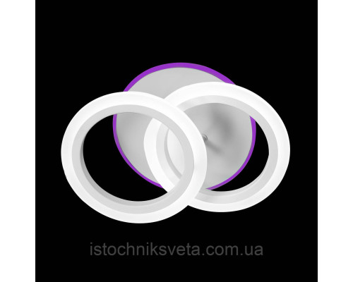 Потолочная люстра светодиодная с RGB подсветкой и пультом управления 32+23W SY-5327-2 WT+RGB