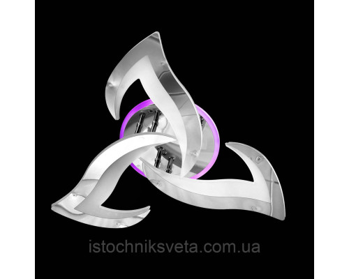 Светодиодная люстра с RGB подсветкой на пульте управления на 42+23 Вт SY-5329-3 CR+RGB