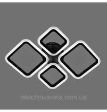 Потолочная светодиодная LED люстра с пультом управления на 72 Вт SY-5330-2+2 BK