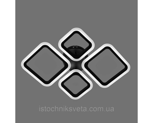 Потолочная светодиодная LED люстра с пультом управления на 72 Вт SY-5330-2+2 BK