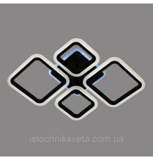 Светодиодная люстра с RGB подсветкой и пультом управления на 72+28 Вт SY-5330-2+2 BK+RGB