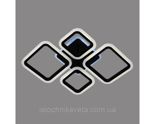 Светодиодная люстра с RGB подсветкой и пультом управления на 72+28 Вт SY-5330-2+2 BK+RGB