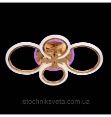 Потолочная LED люстра с RGB подсветкой на пульте управления в бронзе  SL-5333-2+2 FG+RGB