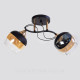 Люстра потолочная на два плафона SC-6107-2 BK+FG