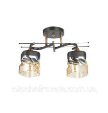 Люстра потолочная на два плафона SC-6284-2 BK+FG