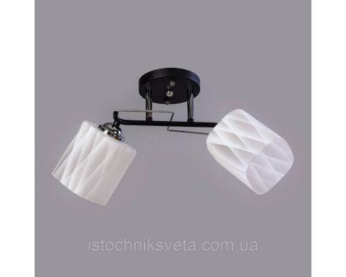 Люстра потолочная на два плафона SC-6200-2 BK+CR