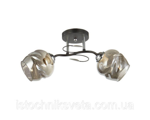 Люстра потолочная на два плафона SC-6227-2 BK+CR