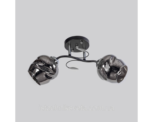 Люстра потолочная на два плафона SC-6227-2 BK+CR