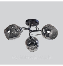 Люстра потолочная на три плафона, светильник SC-6227-3 BK+CR