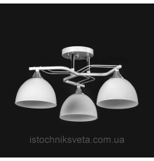 Люстра потолочная на три плафона, светильник SC-6204-3 WH+CR