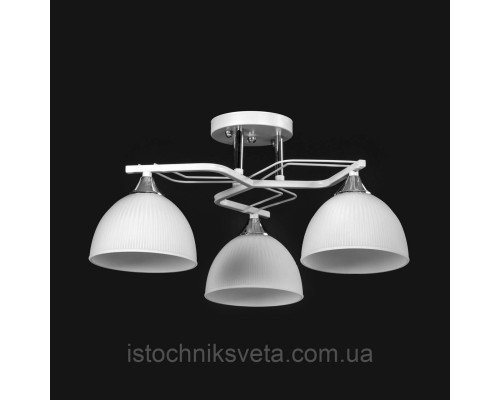 Люстра потолочная на три плафона, светильник SC-6204-3 WH+CR
