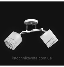 Люстра потолочная на два плафона, светильник SC-6288-2 WH+CR