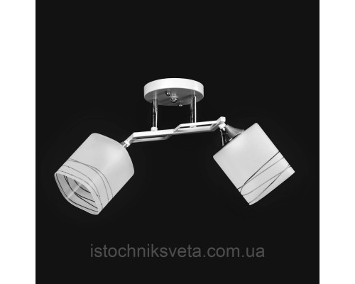 Люстра потолочная на два плафона, светильник SC-6288-2 WH+CR