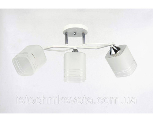 Люстра потолочная на три плафона, светильник SC-6288-3 WH+CR