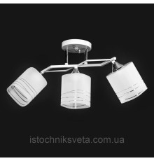 Люстра потолочная на три плафона, светильник SC-6288-3 WH+CR