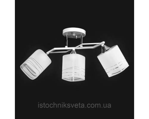 Люстра потолочная на три плафона, светильник SC-6288-3 WH+CR