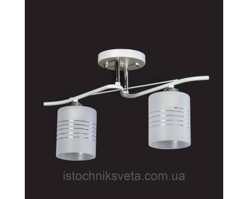 Люстра потолочная на два плафона, светильник SC-6292/2 WH+CR