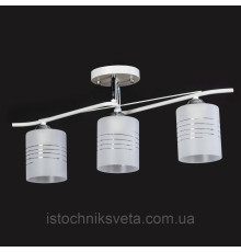 Люстра потолочная на три плафона, светильник SC-6292-3 WH+CR