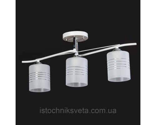 Люстра потолочная на три плафона, светильник SC-6292-3 WH+CR