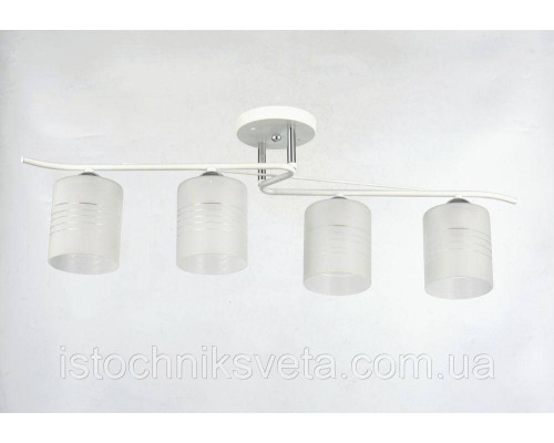 Люстра потолочная на четыри плафона, светильник SC-6292-4 WH+CR