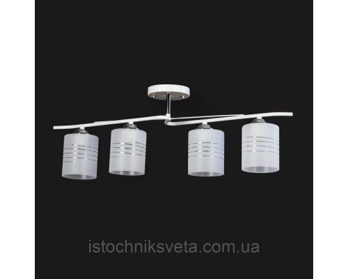 Люстра потолочная на четыри плафона, светильник SC-6292-4 WH+CR