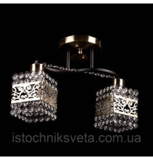 Люстра потолочная на два плафона SH-7493-2 AB+BK