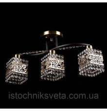 Люстра потолочная на три плафона SH-7493-3 AB+BK
