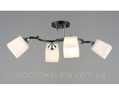 Потолочная люстра на четыре поворотных плафона SR-N6106-4 BK+CR