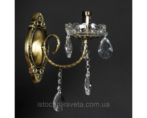 Классическое бра с хрустальной подвеской, светильник SR-NH6452-1W AB