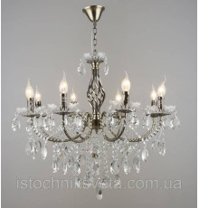 Классическая цепочная люстра с хрусталём в цвете бронза SR-NH6452-8 AB