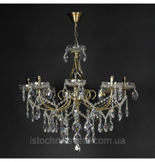 Классическая цепочная люстра с хрусталём в цвете бронза SR-NH6452-8 AB