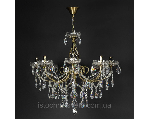 Классическая цепочная люстра с хрусталём в цвете бронза SR-NH6452-8 AB
