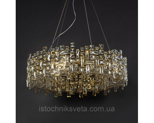 Хрустальная люстра на десять источников света SD-6055E-12A GD