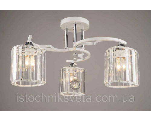 Люстра потолочная на три источника света SR-N3825-3 CH+WT