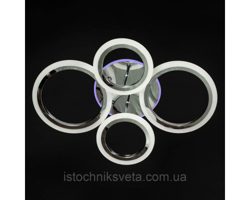 Потолочная светодиодная люстра с подсветкой на пульте управления SY-26255-2+2C CR PK-BL