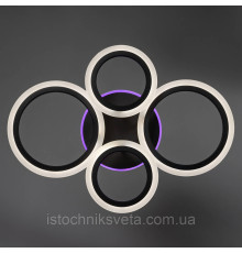 Потолочная светодиодная люстра с подсветкой на пульте управления SY-26255-2+2C MB PK-BL