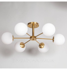 Потолочная люстра на шесть плафонов, светильник SH-8619-6 COPPER