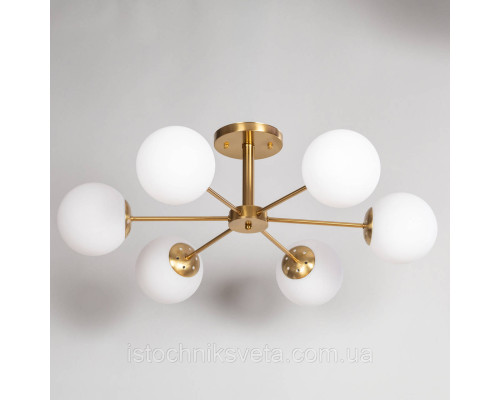 Потолочная люстра на шесть плафонов, светильник SH-8619-6 COPPER