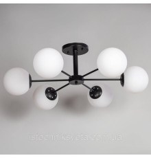Потолочная люстра на шесть плафонов, светильник SH-8619-6 BK