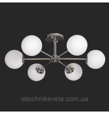 Потолочная люстра на шесть плафонов, светильник SH-8619-6 CR