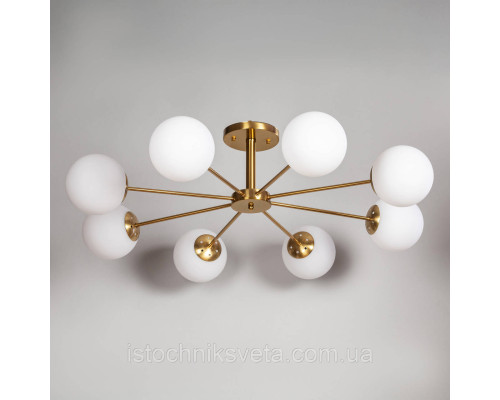 Потолочная люстра на восемь плафонов, светильник SH-8619-8 COPPER