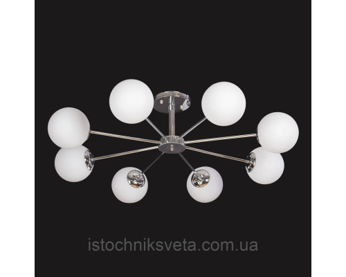 Потолочная люстра на восемь плафонов, светильник SH-8619-8 CR