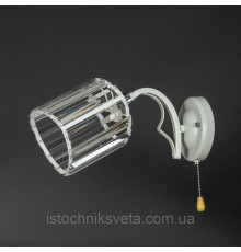 Бра настенное с хрусталиками, светильник SR-N3825-1W CH+WT