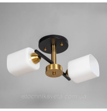 Потолочная люстра на два плафона SH-8627-2 BK+COPPER