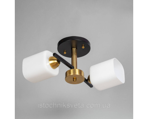 Потолочная люстра на два плафона SH-8627-2 BK+COPPER